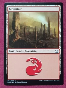 Magic The Gathering DUEL DECKS MIND VS MIGHT MOUNTAIN 033 land card MTG - Picture 1 of 2
