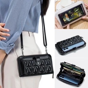 Lady Womens Real Leather Handbag Shoulder Bag Crossbody Long Purse Clutch Wallet - Picture 1 of 19