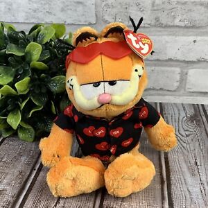 TY Beanie Babies GARFIELD Cat Happy Valentine Gift 2005 New w. Tag I Love You