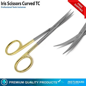 Dental Surgical Iris Scissors Curved TC Tissue Suture Surgical Instruments - Picture 1 of 3