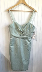 WTOO by Watters & Watters Mini Dress 12 Seamist Green Sleeveless Formal Wedding - Picture 1 of 10