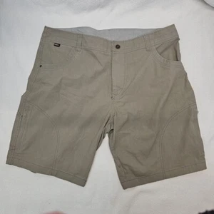 KUHL RAMBLR Shorts Mens Size 38 Brown Vintage Patina Dye Canvas Gorpcore Outdoor - Picture 1 of 6