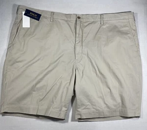 Polo Ralph Lauren Mens Shorts Big & Tall Stretch Classic 9” Fit Stone Cotton 54B - Picture 1 of 11