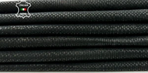 BLACK SNAKE SCALES PRINT ON Soft Lambskin Leather 2 skins 10+sqf 0.7mm #C3959 - Picture 1 of 7