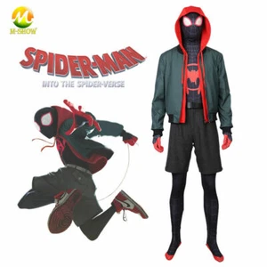 Miles Morales Costume Spider Man Into The Spider Verse Cosplay Halloween Zentai - Picture 1 of 15