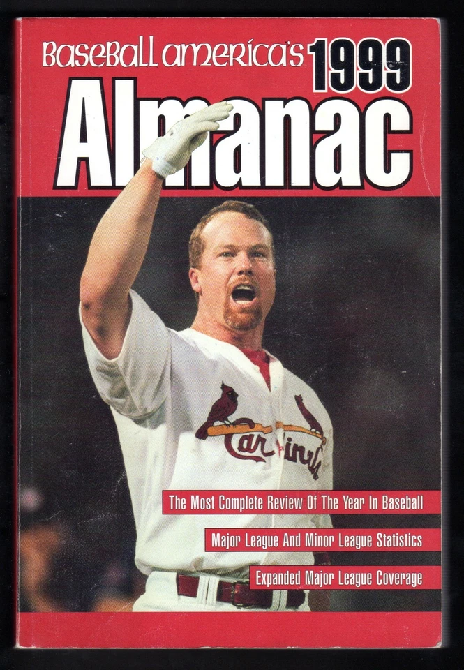 BÉISBOL AMÉRICA ALMANAQUE 1999 GUÍA DE PRENSA DE MEDIOS Mark McGwire en cubierta en muy buen estado-excelente Foto 1 de 1