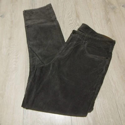 Pantalones de mezclilla Faherty para hombre talla 34X32 de pana gris algodón orgánico 5 bolsillos Foto 1 de 4