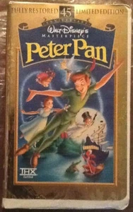 Peter Pan VHS 1990 45th anniversary limited version Disney film clamshell case - Bild 1 von 4