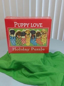 Puppy Love Holiday Jigsaw Puzzle 1000 Pieces Current 32x15 Sealed - Picture 1 of 5