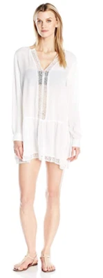 Athena Women's Cabana Essentials Willow Tunic Swimsuit Cover Up AT67707 White L - Image 1 of 2