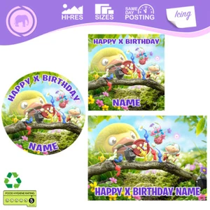 Pikmin Cake Topper Personalised Decoration Birthday Edible Icing size inc Costco - Picture 1 of 12