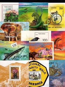 /// 11X TANZANIA - MNH - ANIMALES SALVAJES - ELEFANTES - CANGREJOS - TRENES - LOCOMOTORAS - Imagen 1 de 1