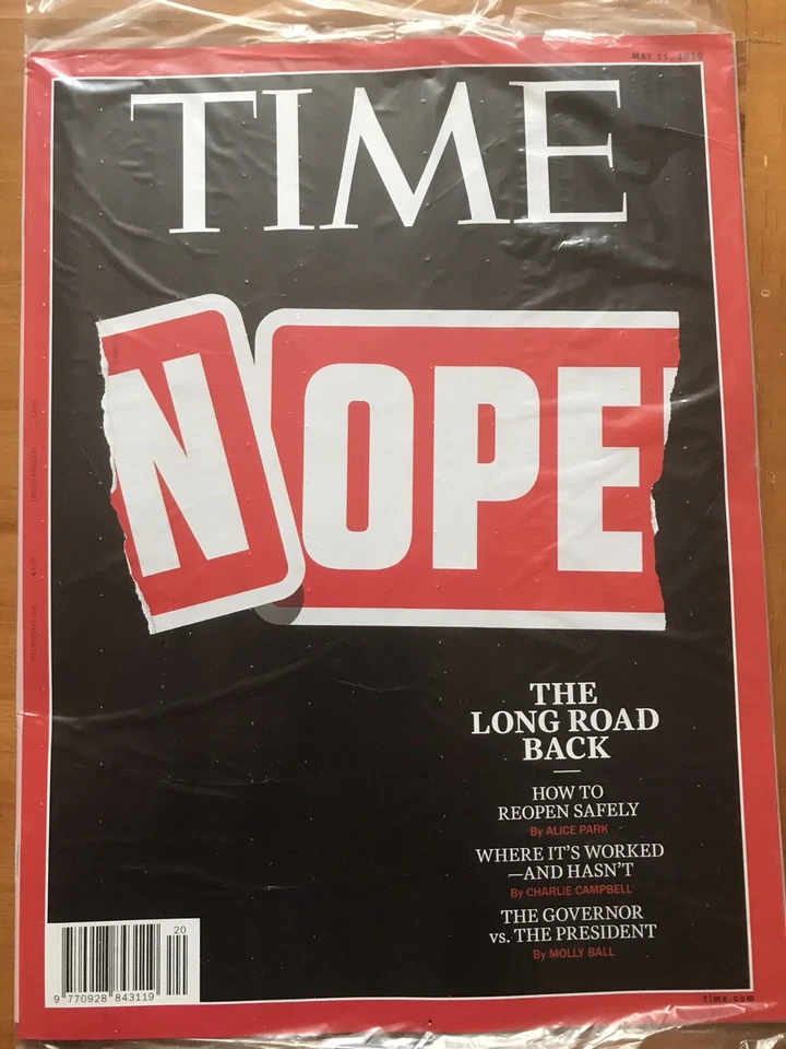 Time Magazine 2020 NOPE Long Road Back Lockdown Pandemic No Label NEW SEALED - Image 1 of 1