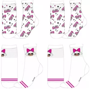 4 Pair Socks L.O.L.Surprise Size 31-34 New Children's Socks Sports Socks - Zdjęcie 1 z 1