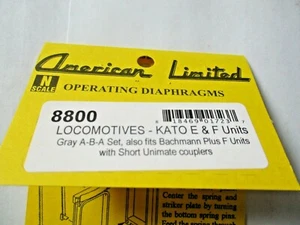 American Limited # 8800 funktionierende Membranen für Kato E & F Einheiten grau N-Skala - Bild 1 von 5