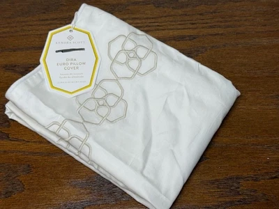 NUEVO-Funda de almohada Dira Euro bordada Kendra Scott Pottery Barn-OB Foto 1 de 4