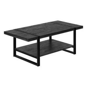 47" Black Coffee Table With Shelf - Picture 1 of 10