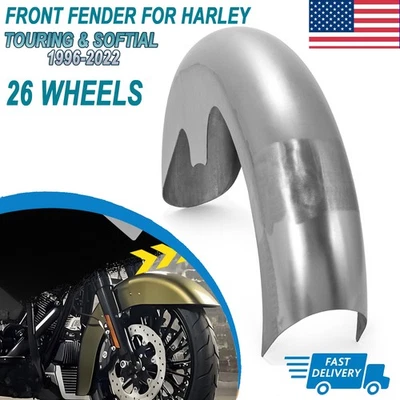 26" Front Wheel Fender for Harley Softail Deluxe Springer Heritage Fatboy Deuce - Изображение 1 из 4