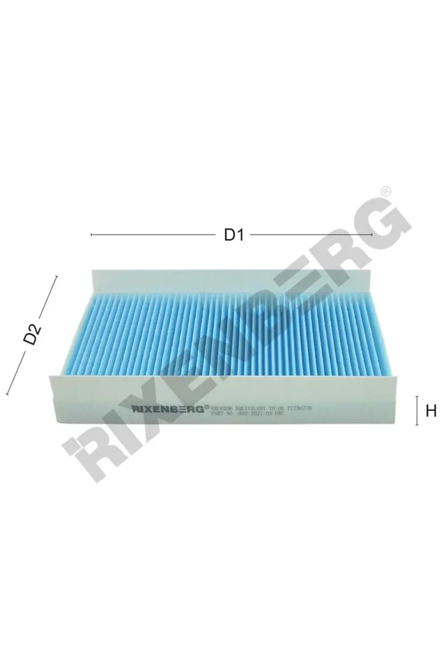 Filtro de cabine Rixenberg para Fiat Stilo 2001736776 CU2422 LA142 E992LI RXC 6206 - Imagem 1 de 1