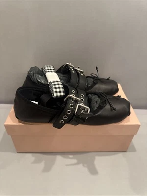 Miu Miu Nappa and calf leather ballerinas Size 39 - Image 1 of 4