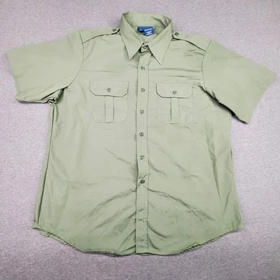 Propper Shirt Mens XL Green Short Sleeve Button Down Military Uniform Pockets - Image 1 of 4