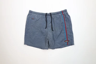 Vtg 90s Gotcha Surfing Mens Large Faded Spell Out Striped Lined Shorts Trunks - Image 1 of 4