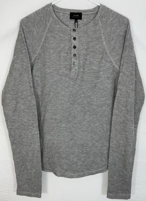 NUEVO CON ETIQUETAS Para hombres Joe’s Jeans Sebastian Manga Larga Henley Waffle Tejido Camisa Gris Pequeña Foto 1 de 4