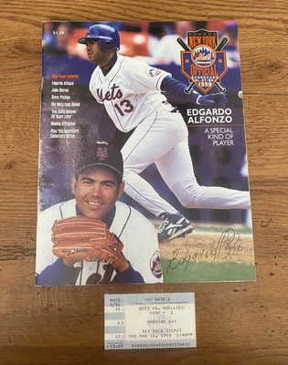 New York Mets v Phillies - 3/31/1998 - Official Game Program - AUTHENTIC - Image 1 of 4