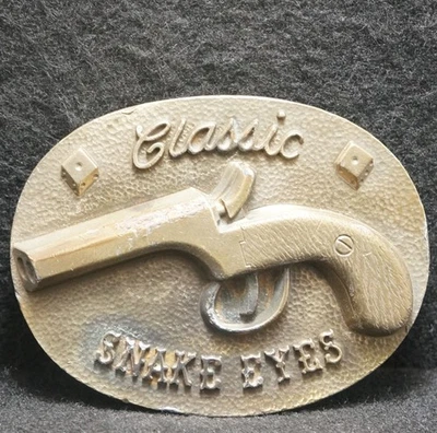 WJ03148 IMPRESIONANTE VINTAGE AÑOS 70 **CLÁSICOS OJOS DE SERPIENTE** PISTOLAS Y HEBILLA DE CINTURÓN DE JUEGO Foto 1 de 2