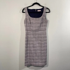Tory Burch Damen grau Tweed Jaydon ärmelloses Etuikleid Gr. 6 Business Büro - Bild 1 von 7