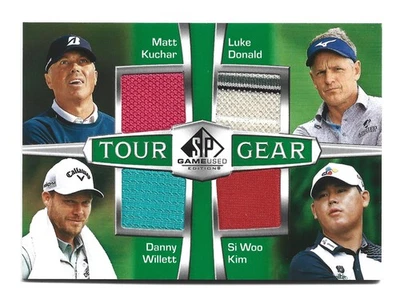 2024 SP Game Used Tour Gear Quads #TG4-DKWK Matt Kuchar Luke Donald Golf Card  - Image 1 of 2
