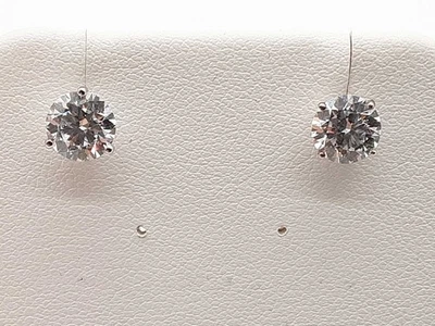 2.3 Cttw Lab Grown Diamonds 14k White Gold 1.0g Stud Earrings Do1224pxzde - Image 1 of 4