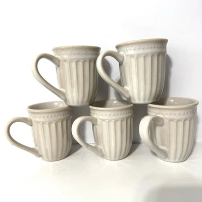 Juego de 5 tazas de café Bombay Company patrón de puntos suizos vintage - ¡Excelente estado! Foto 1 de 4