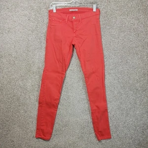 Pantalones de mezclilla ajustados Flying Monkey para mujer 28 rojos con bolsillo sintético elásticos tiro medio EE. UU. - Imagen 1 de 15