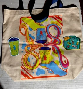 Dutch Bros grüne Tasse Aufkleber & Koffer blauer Griff Beuteltasche Tasche-selten limitierte Auflage - Bild 1 von 7