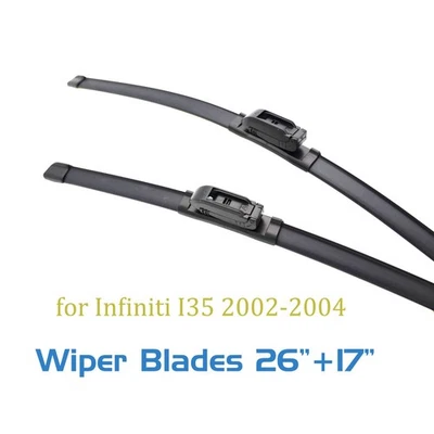 Replacement For Infiniti I35 2002-2004 Windshield Wiper Blades 26 17 Front 2pc - Image 1 of 4