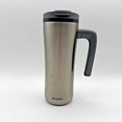 Taza de viaje Aladdin 16 oz Thermavac con bloqueo de fugas de acero inoxidable café té frío caliente Foto 1 de 4