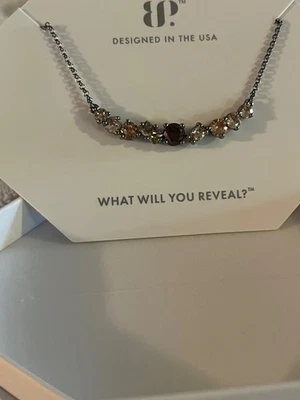 炸弹派对原装项链 RBP8527 It’s Been You Forever Smokey 黄玉 Hematite — 第 1/4 张图片