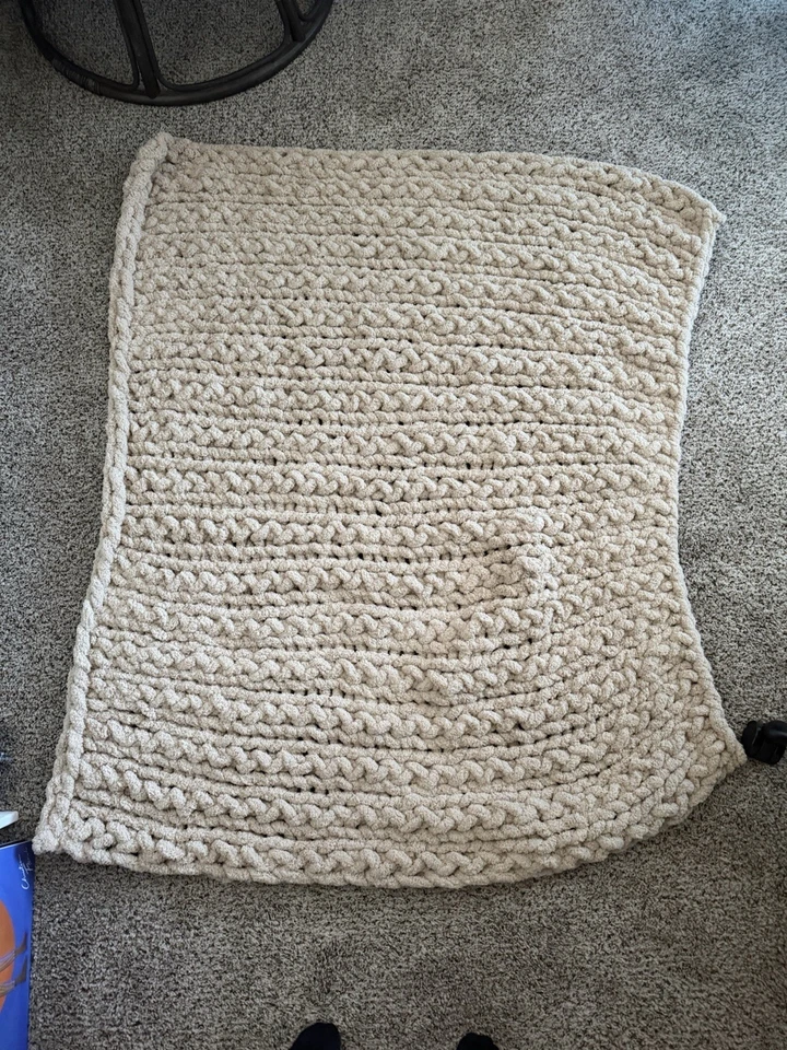 "Manta de hilo tostado hecha a mano - 40"" x 55""" Foto 1 de 4