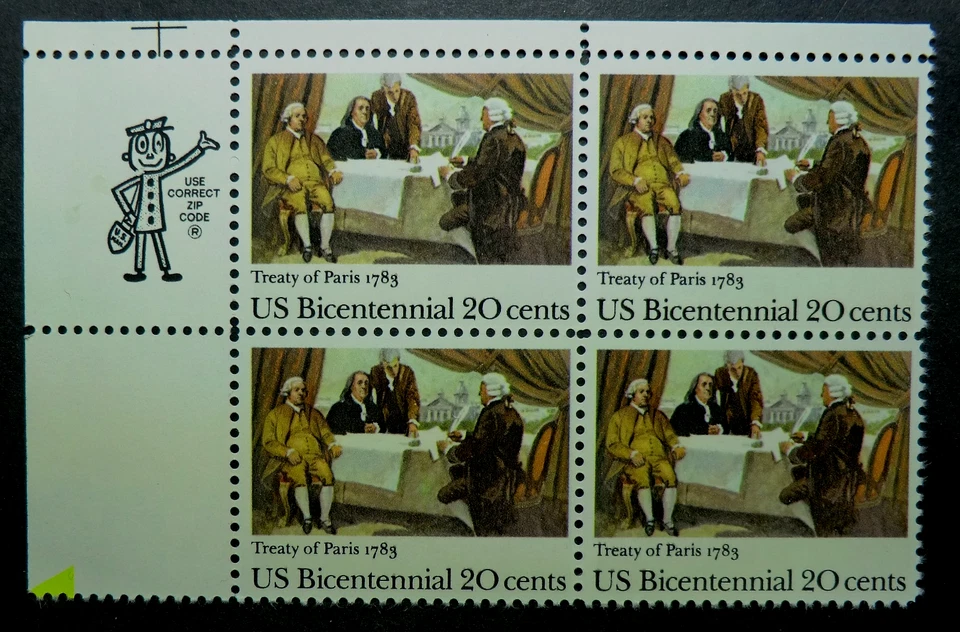 2052 MNH 1983 20c Treaty of Paris ZB Benjamin West Ben Franklin John Jay signers - Image 1 of 1