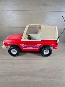 Jeep Blazer Vintage Tonka Bronco Rosso con Top Bianco - Corpo Acciaio - Camion Giocattolo Anni 70 - Foto 1 di 13