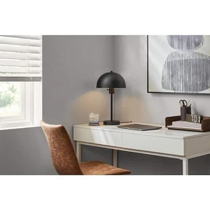 Hampton Bay 24242-000 Corbin 17,5" schwarze moderne Tischlampe mit schwarzem Schirm - Bild 1 von 10