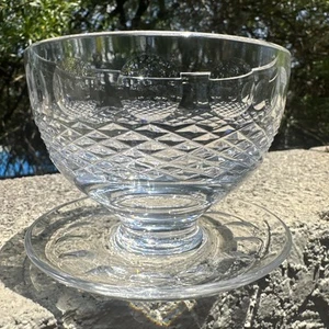 Vintage WATERFORD Crystal Colleen Footed Dessert Grapefruit Bowl No Chips - Picture 1 of 21