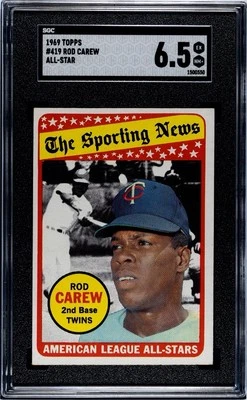 1969 Topps #419 SGC 6.5 Rod Carew All-Star MLB HOF Minnesota Twins ￼ - Image 1 of 2