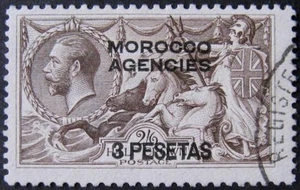Morocco Ag. Sg.142 2/6 brown, fine cds used. Cat. £75. - Picture 1 of 1