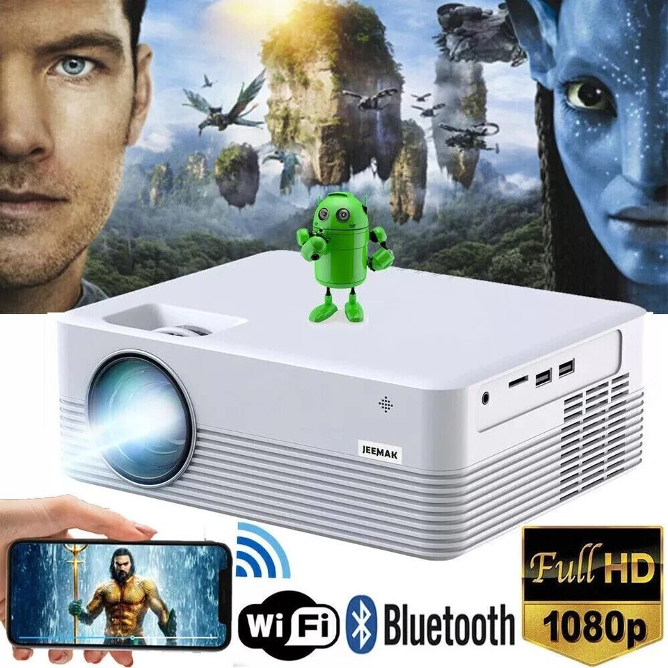 ✅Full HD-Projektor mit 1080p Beamer 6000 Lumen Tragbarer für Smartphone/TV - Bild 1 von 4
