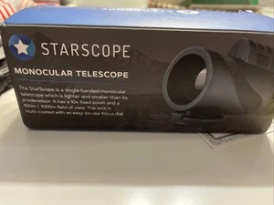 Starscope Monocular Telescope 10x Fixed Zoom 100m/1000m Open Box - Picture 1 of 5