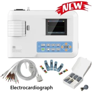 CONTEC ECG100G Digital 1 Channel 12 Lead Electrocardiograph, Printer, FDA CE - Picture 1 of 11