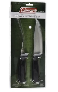 Coleman Roadtrip Stainless Steel Fork And Knife Set  Coleman Camping Fork Knife - Picture 1 of 2