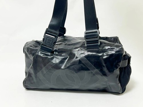 Borsa CHANEL A35980 linea sportiva rivestimento tela Boston nera donna